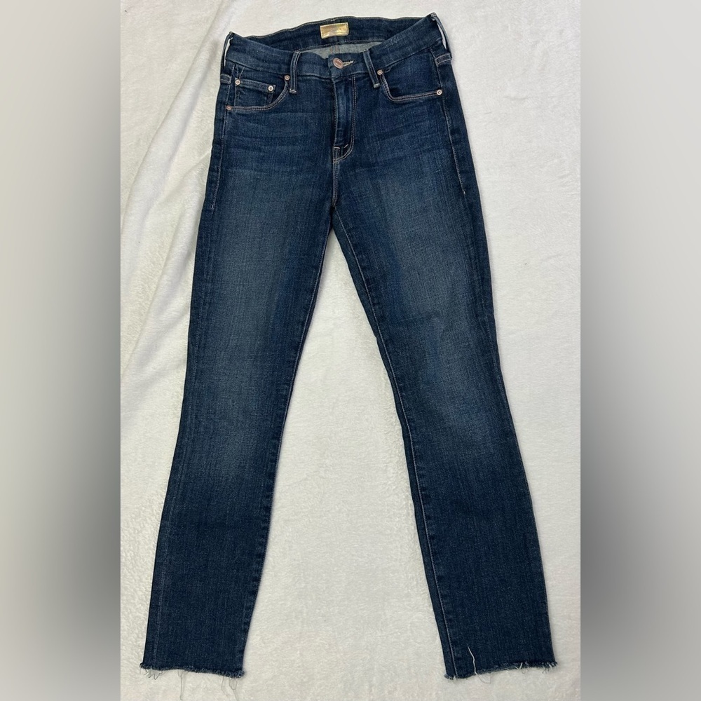 Mother Denim Women’s Sz 24 or 0/2 Ankle Fray Skinny Rockabilly Punk Jeans - Picture 6 of 16